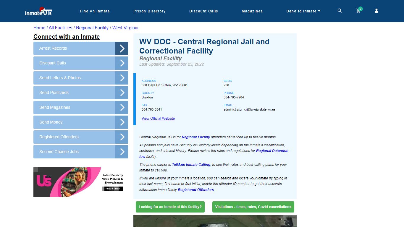 WV DOC - Central Regional Jail and Correctional Facility - Inmate ...